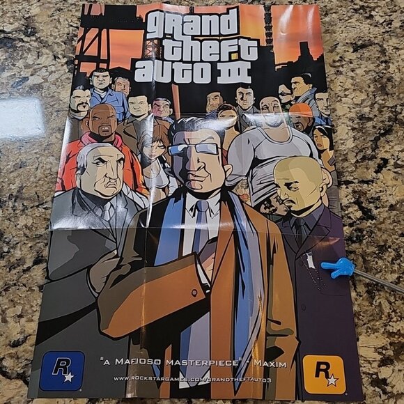 Grand Theft Auto Trilogy (Microsoft Xbox, 2005) 3 Posters Manuals And CDs Tested - Picture 7 of 16